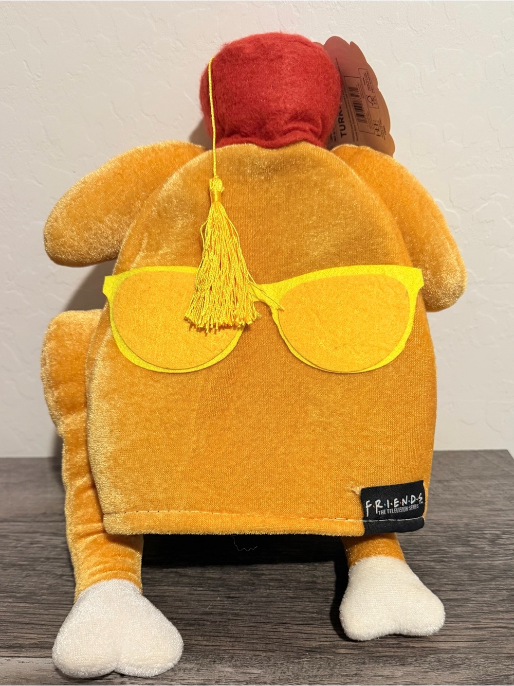 FRIENDS Plush Turkey with Red Fez and Yellow Glasses